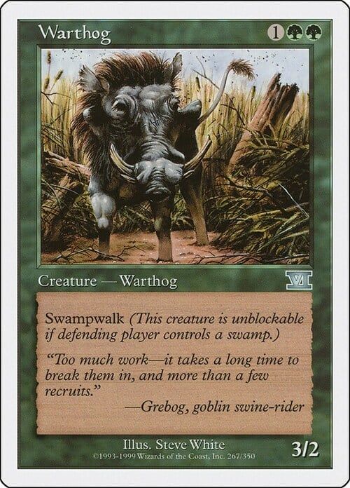 Carta MTG-Facocero-Sesta Edizione-N.267-ITA-EX-