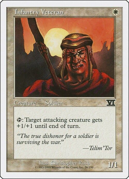 Carta MTG-Fante Veterano-Sesta Edizione-N.026-ITA-EX-
