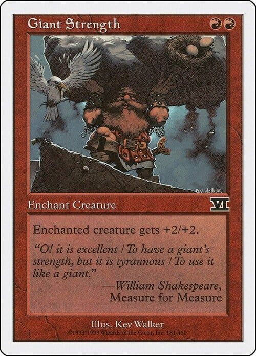 Carta MTG-Forza del Gigante-Sesta Edizione-N.181-ITA-EX-