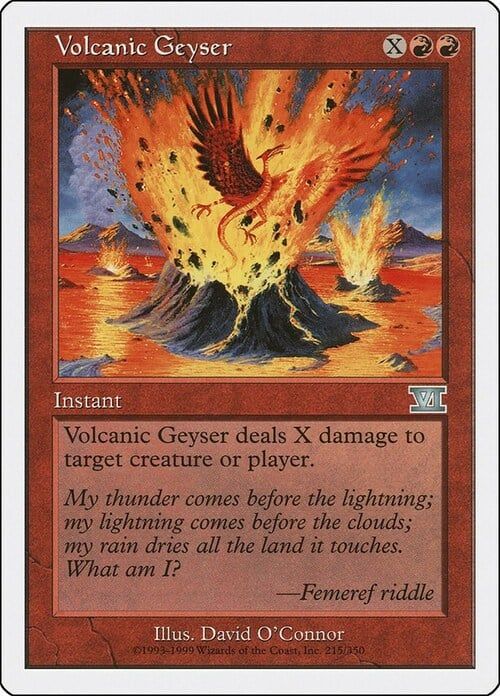 Carta MTG-Geyser Vulcanico-Sesta Edizione-N.215-ITA-EX-