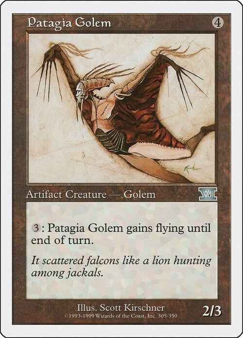 Carta MTG-Golem Aliante-Sesta Edizione-N.305-ITA-EX-