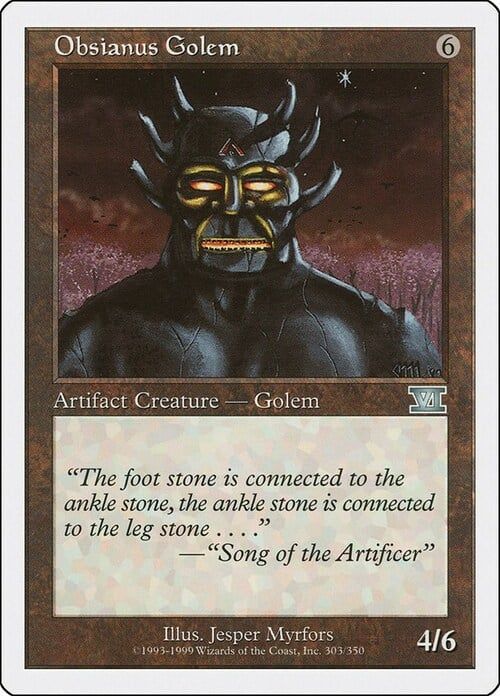Carta MTG-Golem di Obsiana-Sesta Edizione-N.303-ITA-Poor-
