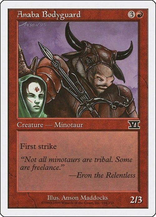 Carta MTG-Guardia del Corpo di Anaba-Sesta Edizione-N.164-ITA-EX-