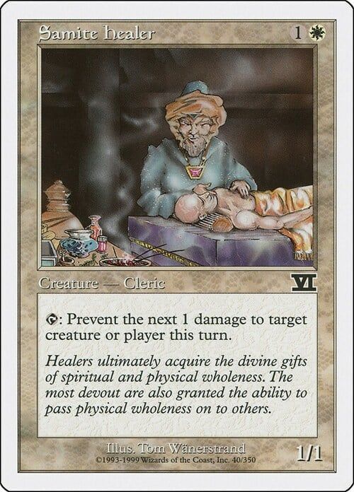 Carta MTG-Guaritore Bianco-Sesta Edizione-N.040-ITA-EX-
