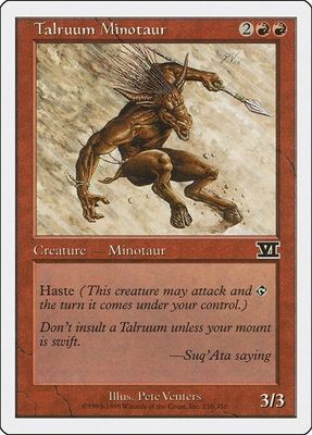 Carta MTG-Minotauro di Talruum-Sesta Edizione-N.210-ITA-EX-