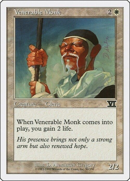 Carta MTG-Monaco Venerabile-Sesta Edizione-N.050-ITA-EX-