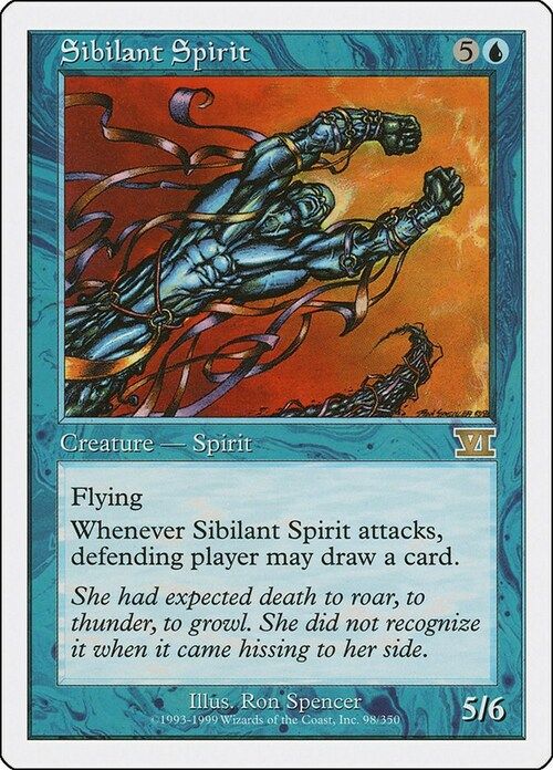 Carta MTG-Spirito Sibilante-Sesta Edizione-N.098-ITA-Good-