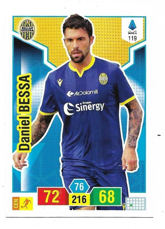Trading card Adrenalyne 2019-20 - N°119 Daniel Bessa  Verona