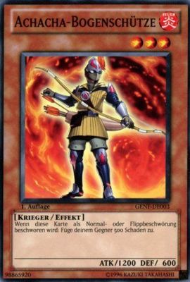 Carta YUGIOH-Achacha-Bogenschütze-GENF-DE003-DE-EX-Common 1.Ed