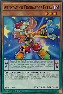 Carta YUGIOH-Artistamico Fiondatore Extra-TDIL-IT003-ITA-EX-Common 1.Ed