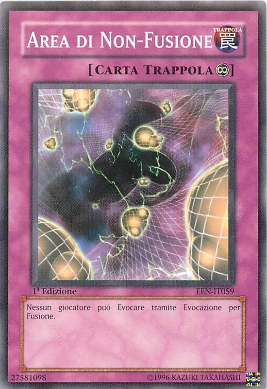 Carta YUGIOH-Area di Non-Fusione-EEN-ITA-Good-Common 1.Ed