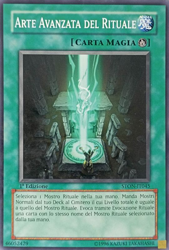 Carta YUGIOH-Arte Avanzata del Rituale-STON-IT045-ITA-Good-Common 1.Ed