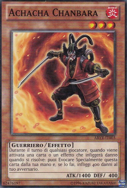 Carta YUGIOH-Achacha Chanbara-ABYR-IT003-ITA-EX-Common