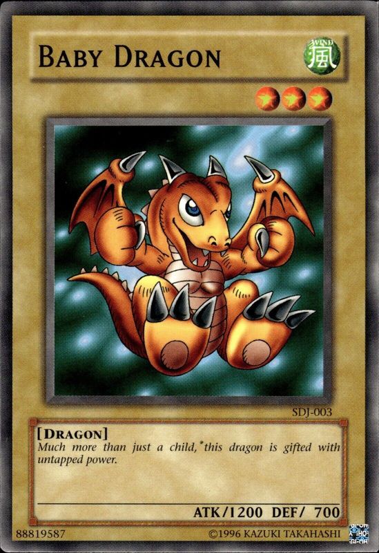 Carta YUGIOH-Baby Dragon-SDJ-003-EN-Poor-Common