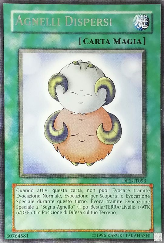 Carta YUGIOH-Agnelli Dispersi-DR2-IT093-ITA-EX-Rare