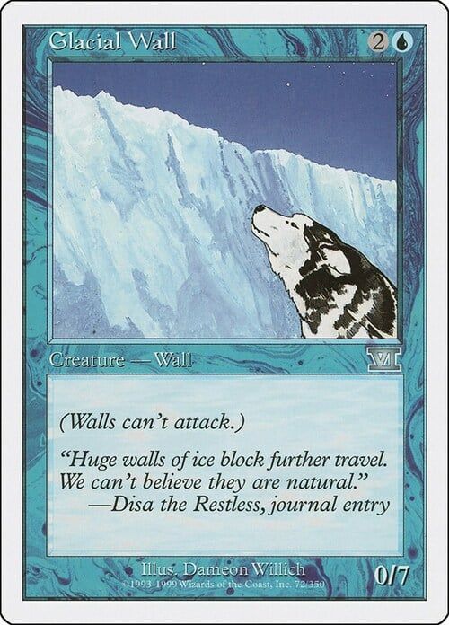 Carta MTG-Muro Glaciale-Sesta Edizione-N.072-ITA-LP-