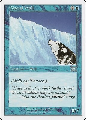 Carta MTG-Muro Glaciale-Sesta Edizione-N.072-ITA-LP-