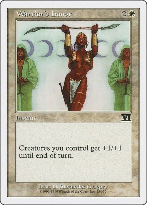 Carta MTG-Onore del Guerriero-Sesta Edizione-N.053-ITA-Good-
