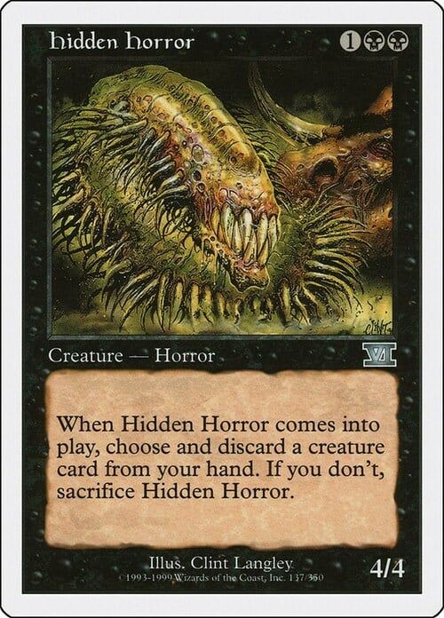 Carta MTG-Hidden Horror-Sesta Edizione-N.137-EN-EX-
