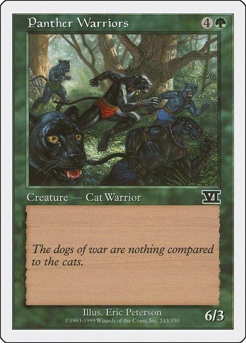 Carta MTG-Pantere Guerriere-Sesta Edizione-N.243-ITA-EX-