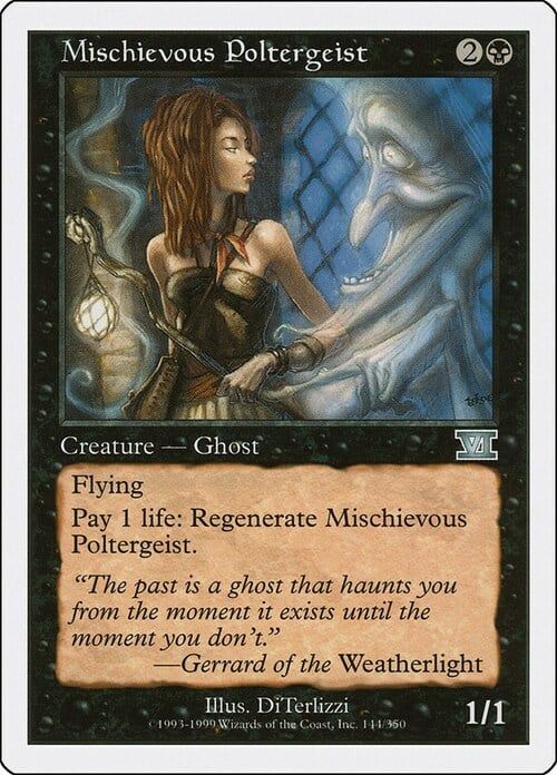 Carta MTG-Poltergeist Maligno-Sesta Edizione-N.144-ITA-EX-