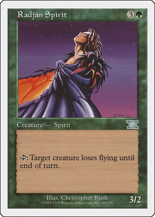 Carta MTG-Spirito Radjan-Sesta Edizione-N.245-ITA-Good-