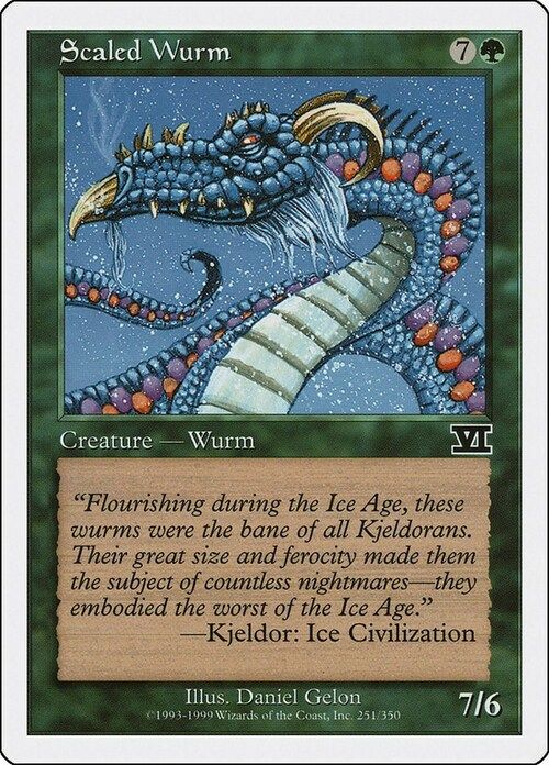 Carta MTG-Wurm Squamato-Sesta Edizione-N.251-ITA-EX-
