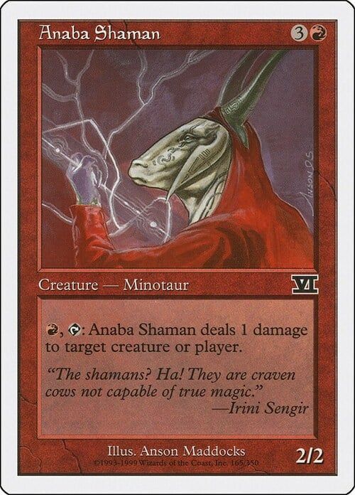 Carta MTG-Sciamano di Anaba-Sesta Edizione-N.165-ITA-EX-