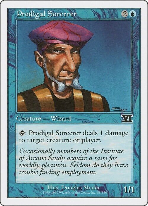 Carta MTG-Stregone Errante-Sesta Edizione-N.088-ITA-EX-