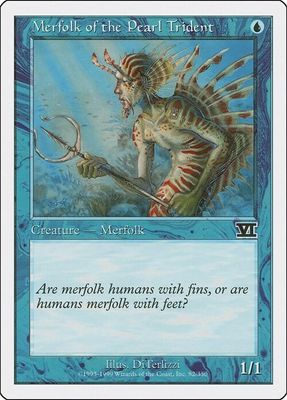 Carta MTG-Tritone dal Tridente Perlaceo-Sesta Edizione-N.082-ITA-EX-