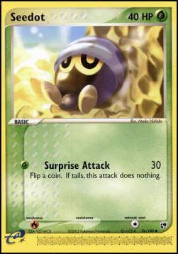 Carta pokemon Seedot (Surprise Attack) (SS 76)-EX Tempesta di Sabbia-C - lingua ITA-condizione EX