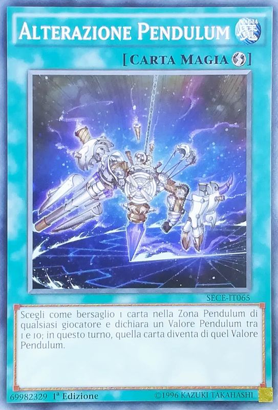 Carta YUGIOH-Alterazione Pendulum-SECE-IT065-ITA-EX-Common 1.Ed