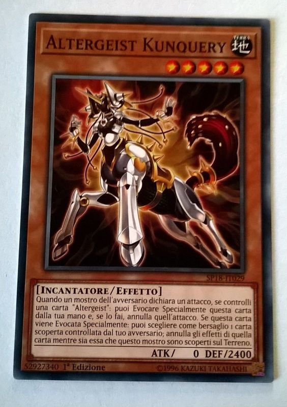 Carta YUGIOH-Altergeist Kunquery (V.1)-SP18-IT029-ITA-NM-Common 1.Ed
