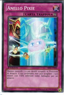 Carta YUGIOH-Anello Pixie (V.2 - Starfoil Rare)-BP01-IT103-ITA-LP-Rare 1.Ed Carta YUGIOH-Anello Pixie (V.2 - Starfoil Rare)-BP01-IT103-ITA-LP-Rare 1.Ed