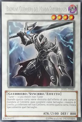 Carta YUGIOH-Balmung Guerriero del Mondo Sotterraneo-JOTL-IT044-ITA-EX-Rare 1.Ed Carta YUGIOH-Balmung Guerriero del Mondo Sotterraneo-JOTL-IT044-ITA-EX-Rare 1.Ed