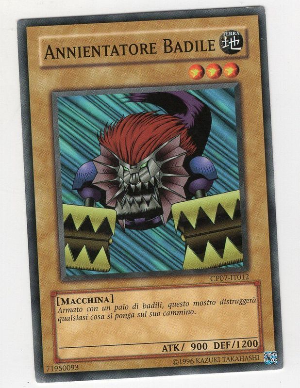 Carta YUGIOH-Annientatore Badile-CP07-ITA-Good-Common
