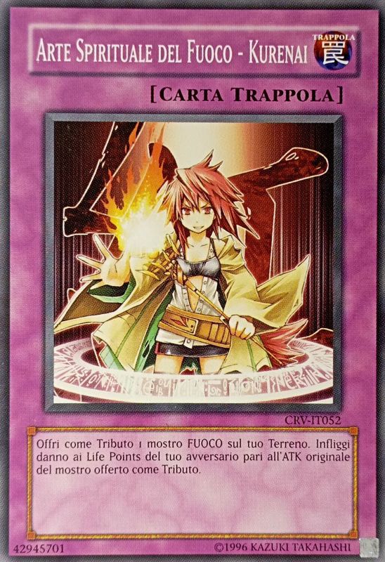 Carta YUGIOH-Arte Spirituale del Fuoco - Kurenai-CRV-ITA-Good-Common