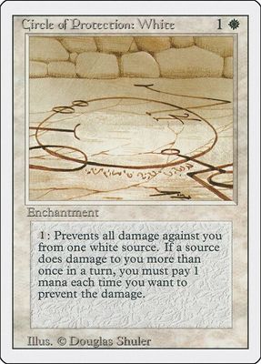 Carta MTG-Circle of Protection: White-Revised-N.013-EN-EX-