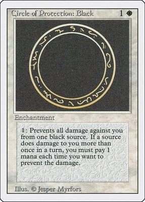 Carta MTG-Circle of Protection: Black-Revised-N.009-EN-EX- Carta MTG-Circle of Protection: Black-Revised-N.009-EN-EX-