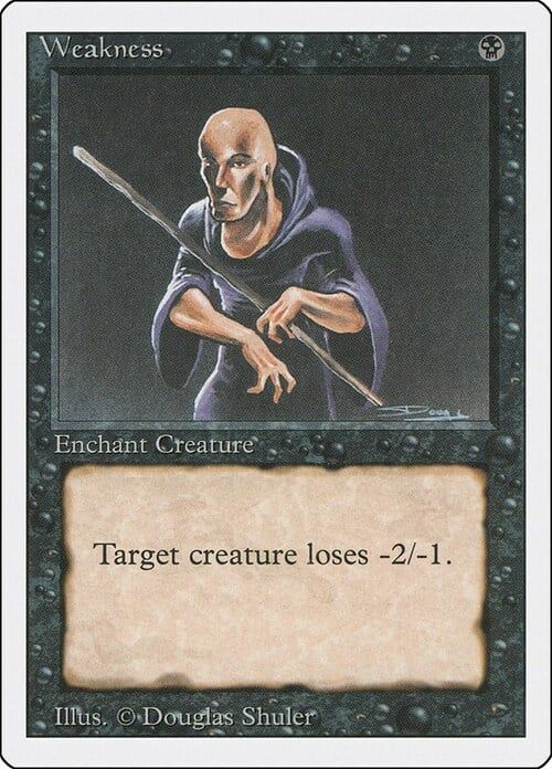 Carta MTG-Weakness-Revised-N.136-EN-EX-