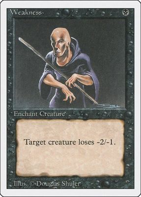 Carta MTG-Weakness-Revised-N.136-EN-EX-