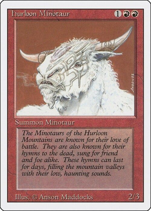 Carta MTG-Hurloon Minotaur-Revised-N.159-EN-EX-
