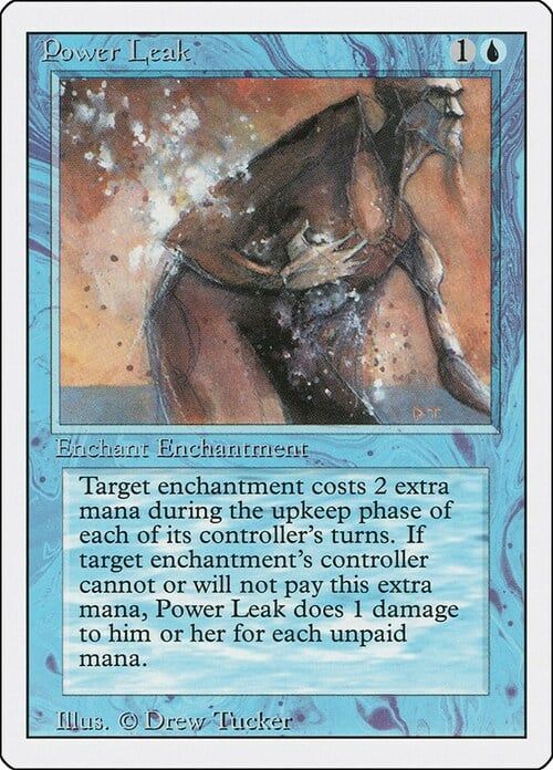 Carta MTG-Power Leak-Revised-N.073-EN-EX-