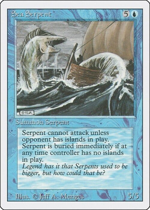 Carta MTG-Sea Serpent-Revised-N.078-EN-EX-