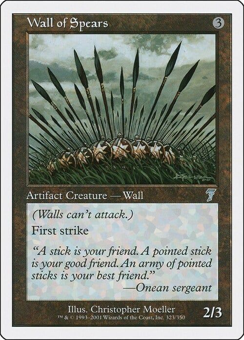 Carta MTG-Muro di Lance-Settima Edizione-N.323-ITA-Good-