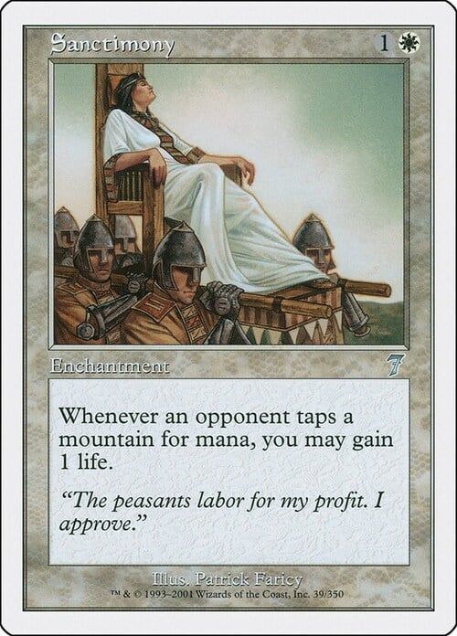 Carta MTG-Sanctimony-Settima Edizione-N.039-EN-EX-