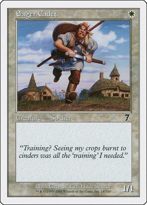Carta MTG-Cadetto Entusiasta-Settima Edizione-N.014-ITA-Good-