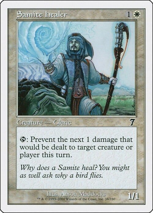 Carta MTG-Guaritore Bianco-Settima Edizione-N.038-CHINA-S-EX-