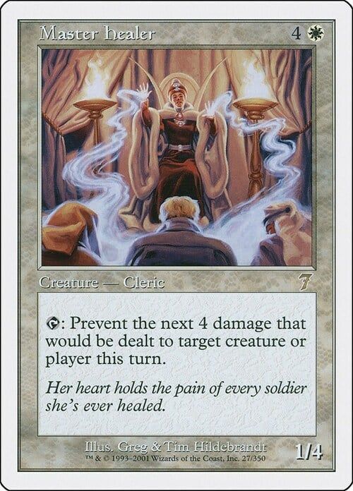 Carta MTG-Mastro Guaritore-Settima Edizione-N.027-ITA-Good-