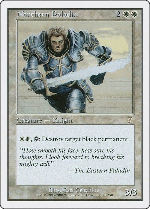 Carta MTG-Paladino del Nord-Settima Edizione-N.028-ITA-Good-